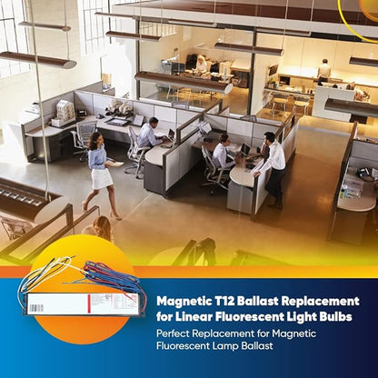 Technical Precision Replacement Ballast for Advance R-2e75-s-tp by Technical Precision - 120V-277V T12 Magnetic Fluorescent Lamp Ballast - Operates 2 Linear Lamps - 1 Pack