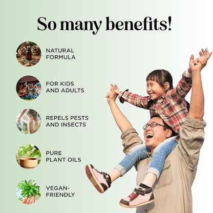 Bug Repellent Lotion for Adults & Kids - DEET Free Insect Repellent Lotion for Ticks & Mosquitoes - Made with Citronella & Lemongrass - Dermatologist Tested - Light Scent Vegan & Cruelty Free (4oz)