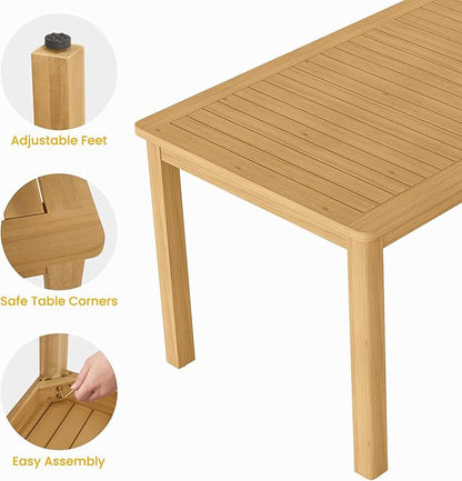 Acacia Wood Outdoor Dining Set