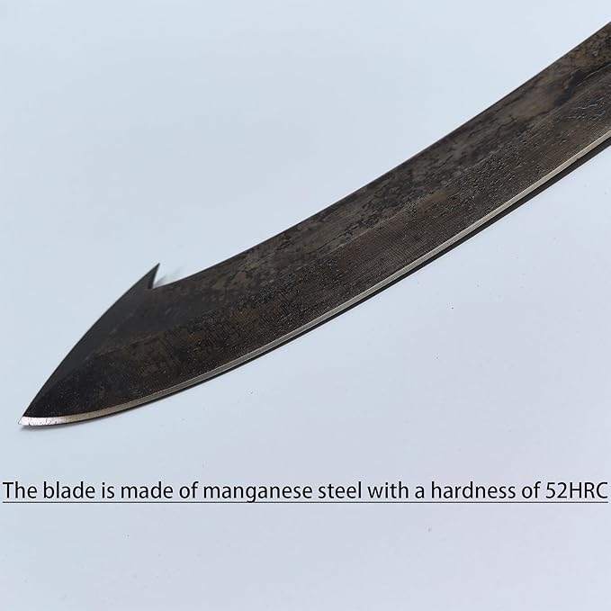 SV Handmade cast Manganese Steel Chopping Blade Sword, Full Tang, Outdoor, Hunting, Camping, Hiking, Survival, with Protective Cover, Multiple Styles to Choose from