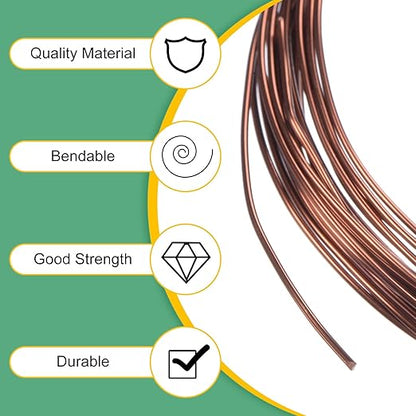 2-Rolls 1mm Bonsai Training Wire, 32.8 Feet Total Anodized Aluminum Bonsai Wires for Bonsai Tree Shaping/Branches Fixing/Trunk Holding/DIY Crafting [16.4ft Each, Bronze]
