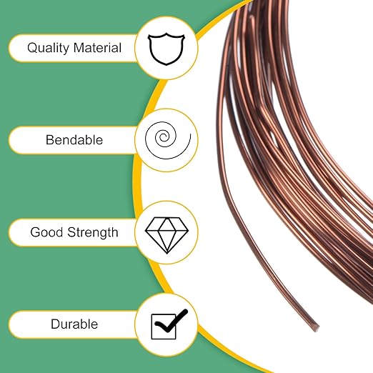 2-Rolls 1mm Bonsai Training Wire, 32.8 Feet Total Anodized Aluminum Bonsai Wires for Bonsai Tree Shaping/Branches Fixing/Trunk Holding/DIY Crafting [16.4ft Each, Bronze]