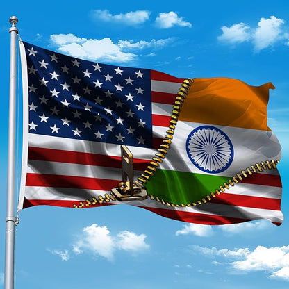 Vintage American America Usa India Indian Flags For Outside Yard 3x5 Ft Double Sided Printed 100d Polyester Lightweight Garden Welcome Outdoor Banner Brass Grommets