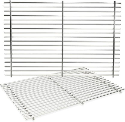 J&HYBBQ 18.75" Stainless Steel Grill Grates Replacement for Weber Genesis 300 Series Grills (2007-2016) – Heavy-Duty, Non-Stick, Easy-Clean Cooking Grates