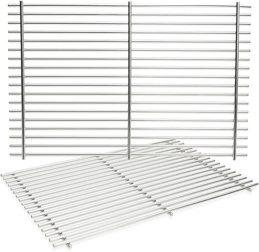 J&YNBBQ Grill Grate Replacement for Weber Genesis 300 Series – 19.5" 7mm Stainless Steel Cooking Grates for E-310, E-320, E-330, S-310, S-320, S-330, Replaces Weber 7528 & 7524 (2 Pack)