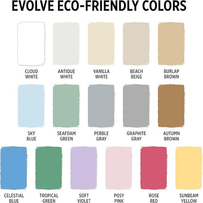 EVOLVE Paint & Primer: Environment-friendly, Low Sheen with One-coat Coverage for Interior & Exterior surfaces (Graphite Gray, 5-Gallon)
