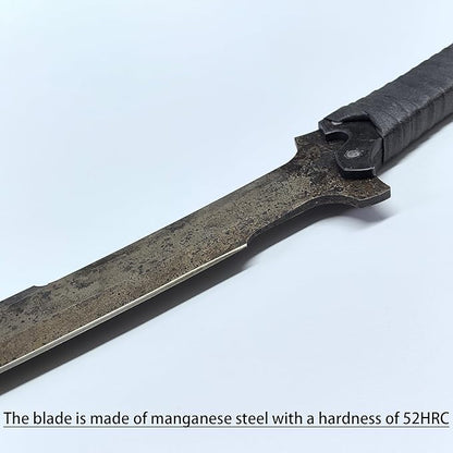 SV Handmade cast Manganese Steel Chopping Blade Sword, Full Tang, Outdoor, Hunting, Camping, Hiking, Survival, with Protective Cover, Multiple Styles to Choose from