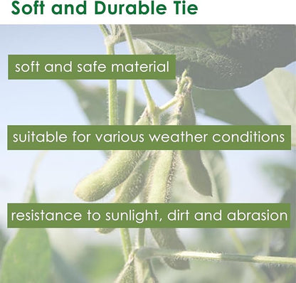 Soft Plant Tie Garden Plant Twist Tie TPR Plant Supply, for Supporting and Fixing Garden Planting Branches Vines, Stems, for Garden, Office, Home Organizing (65.6ft /3.5mm Diameter, Green)