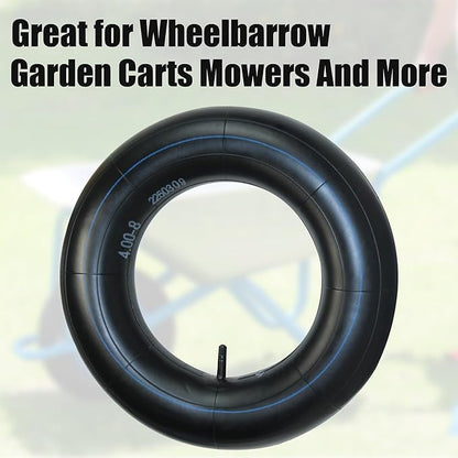 Libereco 2 Pack 4.8/4.0-8 TR13 Straight Valve Inner Tube ¨C Compatible with Lawn Mowers, Carts, Trailers, Wheelbarrows ¨C Heavy Duty Rubber Tube