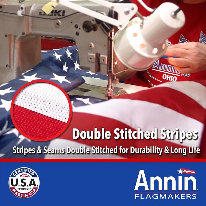 Annin Flagmakers (2740) Tough-Tex American Flag, Made in USA, 6 x 10 Feet, Polyester