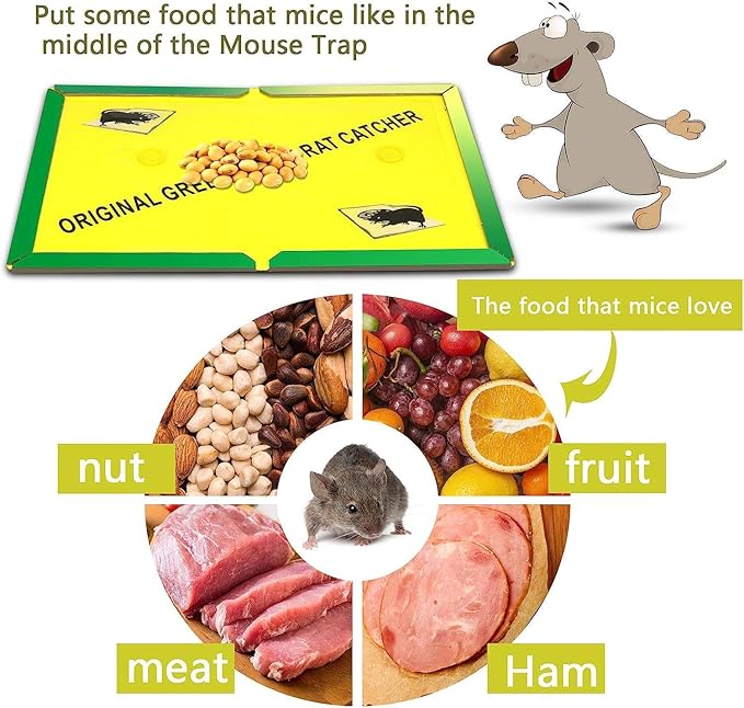 Ezoon 12 Pack Large Mouse Glue Traps with Enhanced Stickiness, Rat Snake Sticky Pad Board for House Indoor Outdoor, Easy to Set, Extra Large (8.3" x 12")