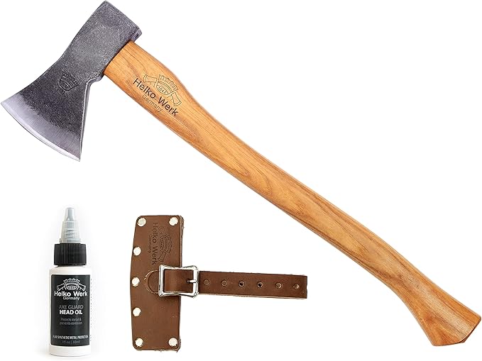 1844 Helko Werk Germany Traditional Rheinland - Made in Germany Compact Lightweight Axe for Backpacking Camping Long Hatchet - Head 1.5 lbs, Handle 20 in. (Rheinland Pack Axe) #11327