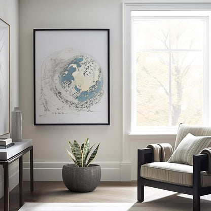 Kante 15.7" Dia Round Concrete Planter, Outdoor/Indoor Large Bowl Plant Pots with Drainage Hole and Rubber Plug for Garden Patio Balcony Home, Oil Rubbed Bronze