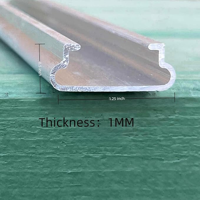 10 Set Greenhouse Lock Channel and Spring Wire,1MM Thick Aluminum Alloy Lock Channel and PVC Coated Spring Wires for Fixing Greenhouse Plastic Cover and Shade Cloth,6.6 FT,10 Set