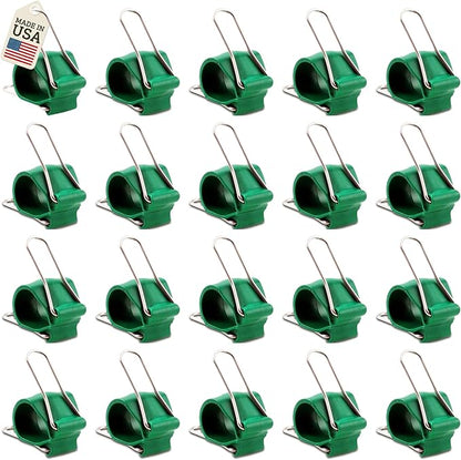 Reusable Greenhouse Clips Made in USA – Orchid Clips, Plant Support Clips & Cord Clips – Heavy-Duty, Weather-Resistant & Durable – Secure Stems, Vines, Wires, Cables, Tomato Plants – Indoor & Outdoor