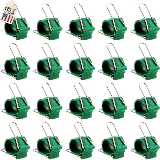 Reusable Greenhouse Clips Made in USA – Orchid Clips, Plant Support Clips & Cord Clips – Heavy-Duty, Weather-Resistant & Durable – Secure Stems, Vines, Wires, Cables, Tomato Plants – Indoor & Outdoor