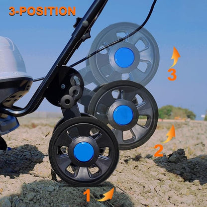 40V Cordless Tiller Cultivator,16 Huge SteelTines Garden Tiller,8.6 inch Wide BatteryPowered Garden Cultivator,(2 4AH Battery andCharger Included)