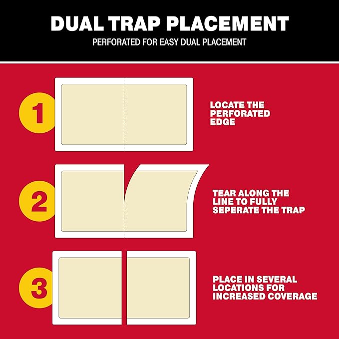 Catchmaster Brown Recluse Spider Giant Glue Boards 6Pk, Adhesive Bug Catcher, Insect, Scorpion, Cricket, Cockroach & Spider Killer for Home, Bulk Glue Boards for House & Garage, Pest Control for Home