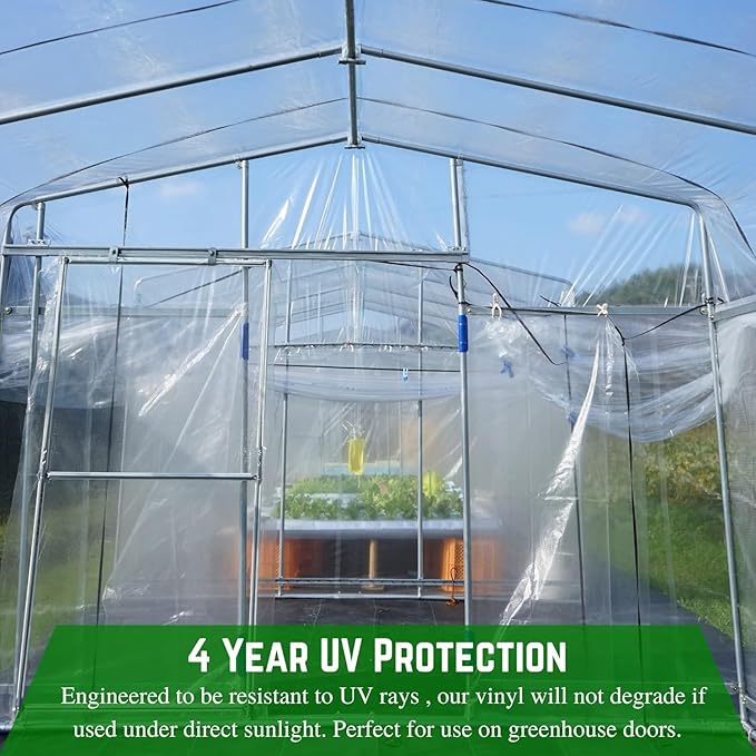 Farm Plastic Supply - Window Covering - 15 Mil - Window Covering, Window Cover, Porch Cover, Porch Screen, Storm Window, Plastic Cover (4.5' x 10')