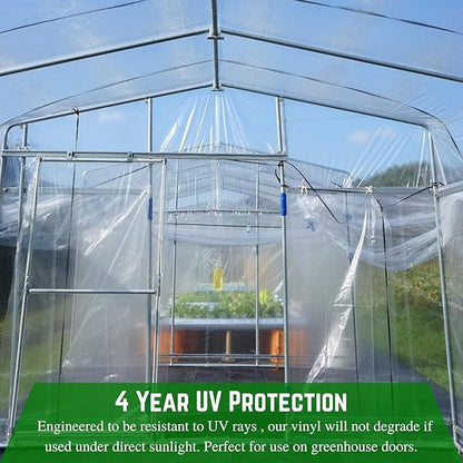 Farm Plastic Supply - Window Covering - 15 Mil - Window Covering, Window Cover, Porch Cover, Porch Screen, Storm Window, Plastic Cover (4.5' x 5')