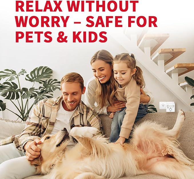Riddex Sonic Plus Ultrasonic Pest Repeller, Plugs in with extra Outlets Indoor Use - Insect Repellent - Bug Repellents for Home Defense - Protect Against Rodents & Insects, Chemical Free(6 Pack White)