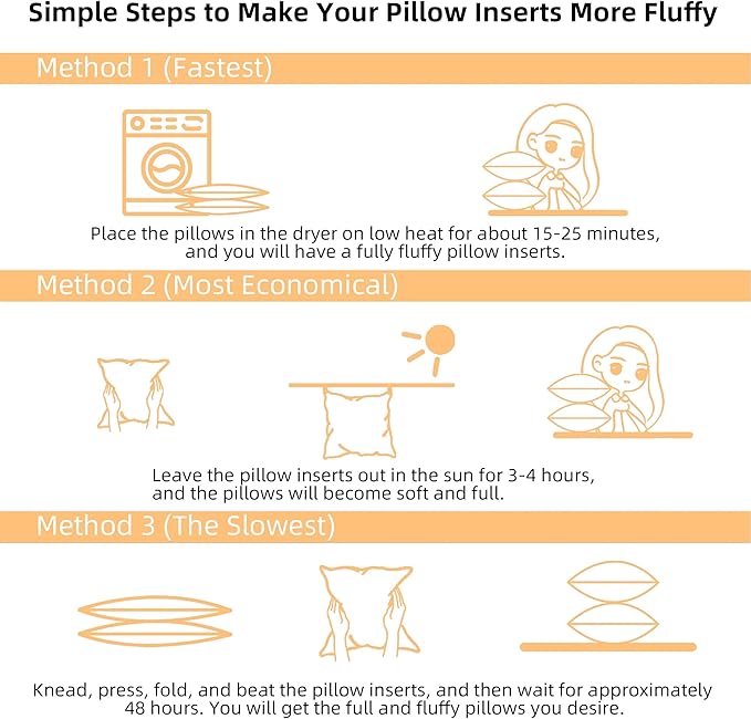 20 x 20 Outdoor Pillow Inserts Set of 4 Large Square Patio Furniture Pillows for Porch Couch Fall Throw Pillow Inserts Premium Decorative Stuffer Pillows Waterproof White Sofa Cushion