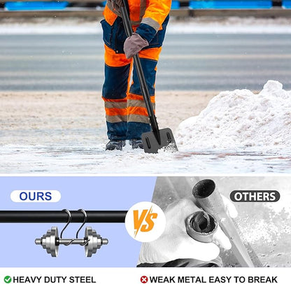 Ice Chopper, 67 Inch Stainless Steel Ice Scraper Heavy Duty Snow Shovel for Driveway Garages Yards Outdoor Stairs