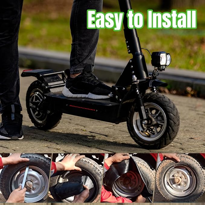 200x50" Inner Tubes, 2 Pack Heavy Duty Replacement Electric Scooter Tire Inner Tube Compatible with Razor E100, E150, E200, Power Core E100, Dune Buggy, ePunk, Crazy Cart, PowerRider 360, eSpark