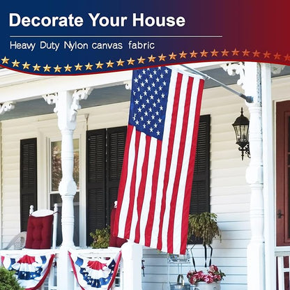 3x5 American Flag Outdoor Heavy Duty,3by 5 American Flag,US Flag,3' x 5' America Flag,America Flags For Outside 3x5,Embroidered USA Flags 3x 5,Long Lasting 3 by 5 Best High Wind all Weather US Flags
