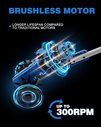 LUXTER 20V Cordless Tiller for Gardening 8.6 Inch Electric Garden Cultivator with 48 Steel Tines Lightweight Cultivators 2×4.0AH Batteries & Fast Charger for Smooth Ground Breaking,Tending,Composting