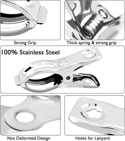 BESTEEL Upgraded 240 PCS Garden Clips, Greenhouse Clamps 100% Stainless Steel Heavy Duty Greenhuose Clips for Netting - Strong Grip to Hold Down Shade Cloth or Plant Cover on Garden Greenhouse Hoops
