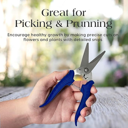SLS SUPPLY FLORA - Flower Clippers, Garden Shears with Sharp Blades, Trimming Shears for Plants, Flowers and Trees, Must-Have Designing and Gardening Hand Tools