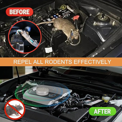6 Pack Mouse Repellent with Peppermint Oil - Natural Rodent Deterrent for 24/7 Protection in House, Car, Garage & Attic,Human & Pet Safe