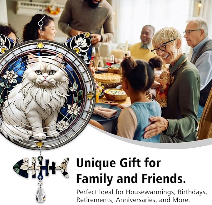 Persian Cat Wind Spinner, Persian Cat Wind Spinner Hanging for Yard and Garden