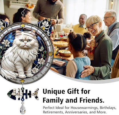 Persian Cat Wind Spinner, Persian Cat Wind Spinner Hanging for Yard and Garden