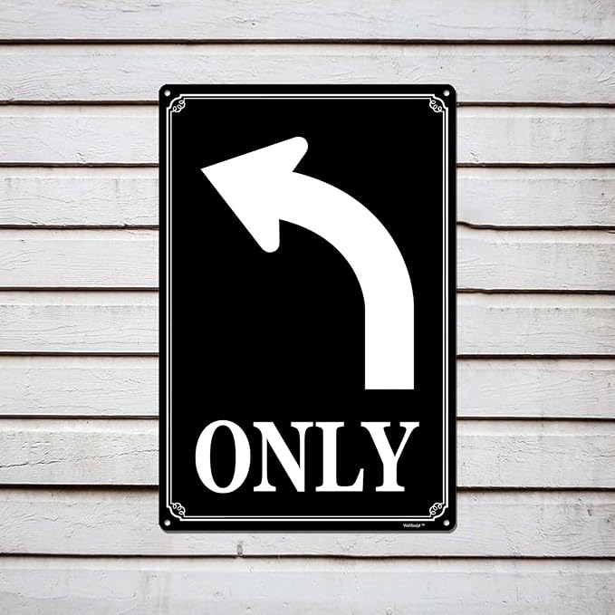12x16" Right Turn Only Arrow Signs - High-Intensity Aluminum Parking Lot Sign, Weatherproof & Fade-Resistant, Ideal for Outdoor & Indoor Use - Curbside Sign