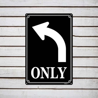 12x16" Right Turn Only Arrow Signs - High-Intensity Aluminum Parking Lot Sign, Weatherproof & Fade-Resistant, Ideal for Outdoor & Indoor Use - Curbside Sign