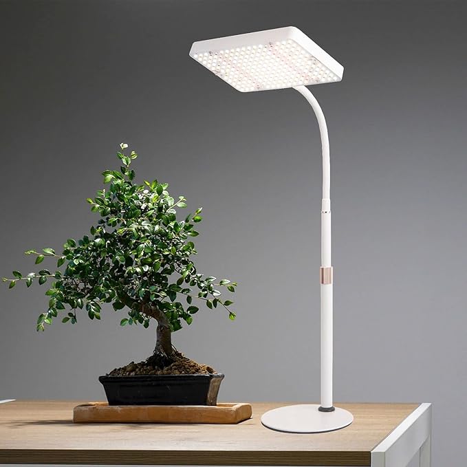 Tabletop Grow Light LED Full Spectrum UV IR, Veg Seed Starting Seedlings Bonsai Houseplant Plant Light, Desk Grow Lights for Indoor Plants, 16"-24" Height Adjustable