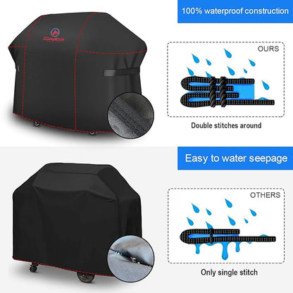 Comnova Grill Cover 75 Inch, 7109 BBQ Cover for Weber Summit 600 Series 6 Burner Grills, 600D Heavy Duty & Waterproof Barbeque Cover for Weber, Char-Broil, Monument, Brinkmann, Dyna-glo, and Nexgrill