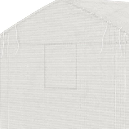 Outsunny 11.5' x 10' x 6.5' Walk-in Tunnel Greenhouse, Green House with Zippered Mesh Door, 7 Mesh Windows & Roll-up Sidewalls, Upgraded Gardening Plant Hot House with Galvanized Steel Hoops, White