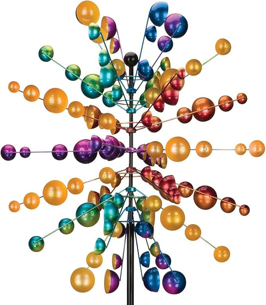 Regal Art & Gift Fireworks Wind Spinner – Metal Yard Decorations Outdoor | Kinetic Garden Spinner for Lawn, Pathway, or Flower Bed | Weather-Resistant Outdoor Sculpture - 86 Inch