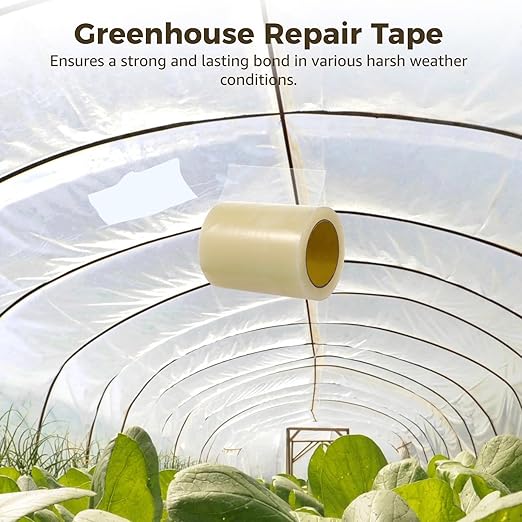 Greenhouse Repair Tape, 5.9"×164' High Adhesion Poly Patch Tape, Waterproof Clear Tent Tape, PE Sheeting Tape, Greenhouse Accessories for Seaming and Sealing