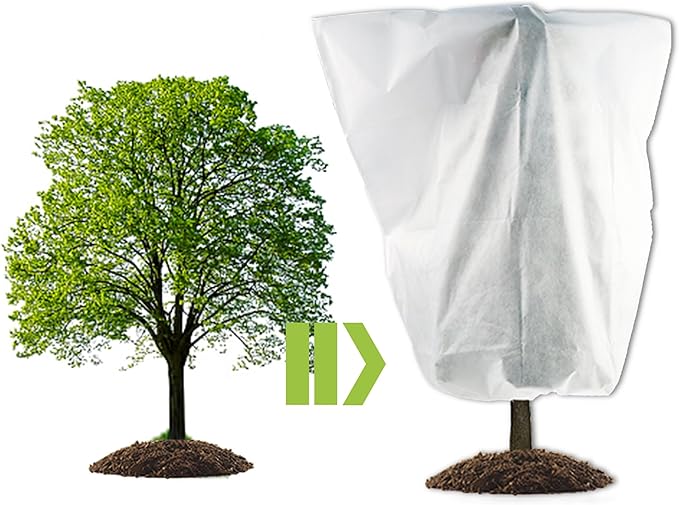Freeze Protection Plant Cover, 84" x 72"Frost Winter Protection Tree Wrap Bag, Cold Weather Protection Cloth Cover Outdoor for Growing Season Extension and Freezing Protection