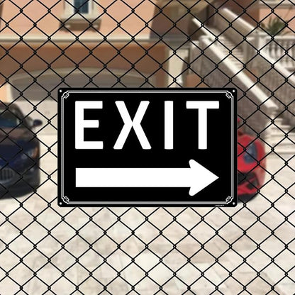 12x16" Exit Sign With Left Arrow - High-Intensity Aluminum Parking Lot Sign, Weatherproof & Fade-Resistant, Ideal for Outdoor & Indoor Use - Curbside Sign(horizontal version)