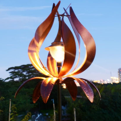 J-Fly Solar Wind Spinners Outdoor Garden Spinner Solar Spinning Windmill Super Large Spinning Garden Ornaments Perfect for Patios, Lawns Or Gardens 83 Inch