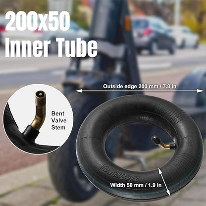 200x50" Inner Tubes, 2 Pack Heavy Duty Replacement Electric Scooter Tire Inner Tube Compatible with Razor E100, E150, E200, Power Core E100, Dune Buggy, ePunk, Crazy Cart, PowerRider 360, eSpark