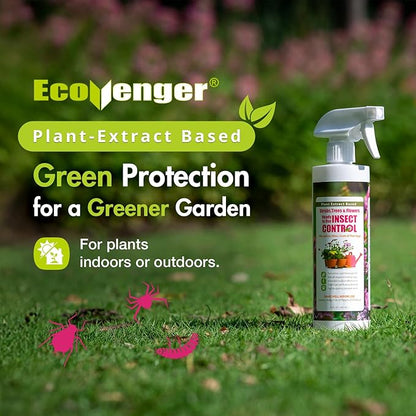 EcoVenger (by EcoRaider) Garden & Plant Insect Control 16 oz, Kills Aphids, Mealybugs, Red Spiders, Armyworms and Gnats All Stages and Eggs, Indoor/Outdoor, Plant-Based, Non-Toxic Child & Pet Safe