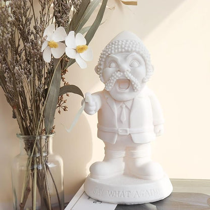 Unpainted Military Garden Gnomes, Say What Again! Funny War Gnome, DIY Paint Your Own Funny Army Gnomes, Resin Soldier Statue, Dwarf Gangster Statue, Statue for Indoor Outdoor Lawn Yard Decorations