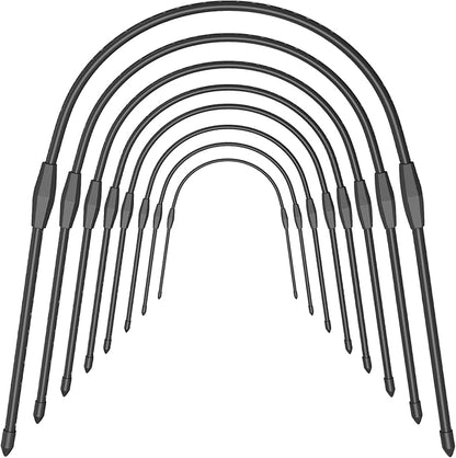 FOTMISHU 8pcs Garden Hoops for Raised Beds, 23.6" x 25.6“ Greenhouse Hoops for Cover Garden Netting, Rust-Free Garden Tunnel, Reuseable Gardening Supplies for Plants (8pcs M- 23.6" x 25.6“)