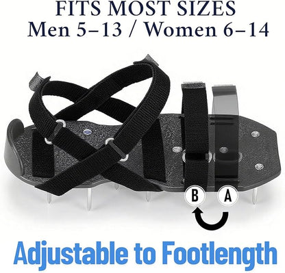 Lawn Aerator Shoes with 2.1” Spikes for Grass Aeration, Spiked Shoes for Lawn Care, Adjustable Heavy-Duty Strap Fit, Gardening Aerator Tool for Yard, Soil & Epoxy Floors